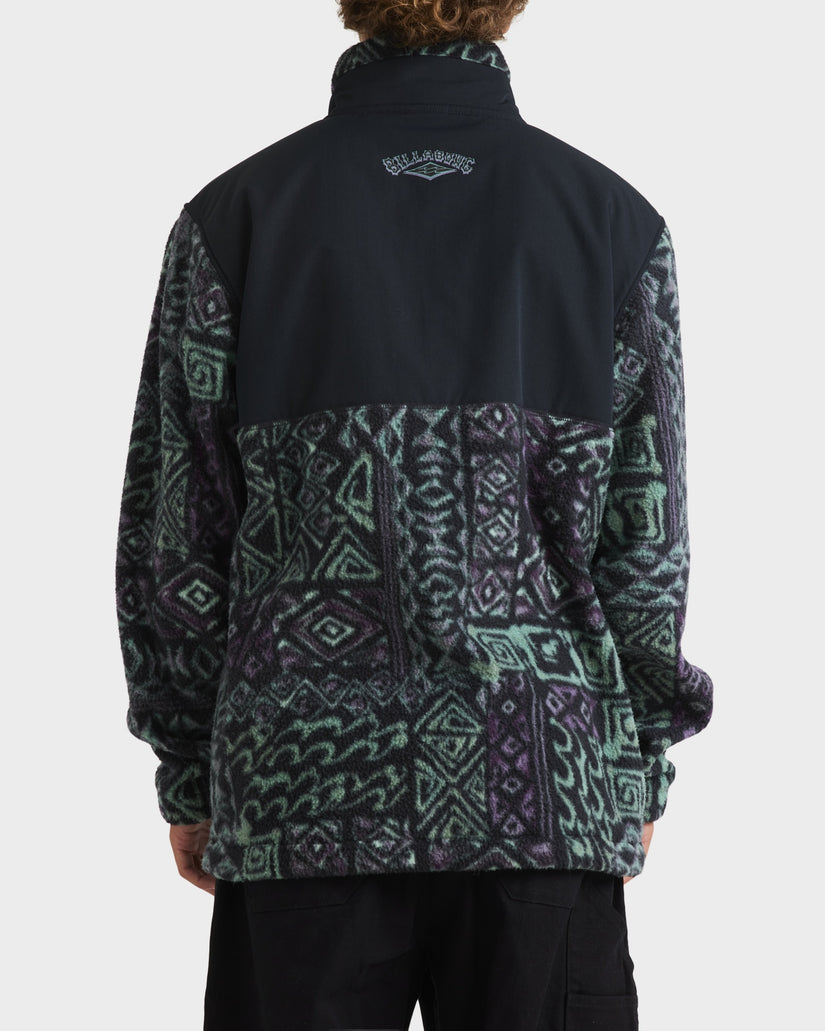 Mens Boundary Re-Issue Mock Neck Fleece Pullover