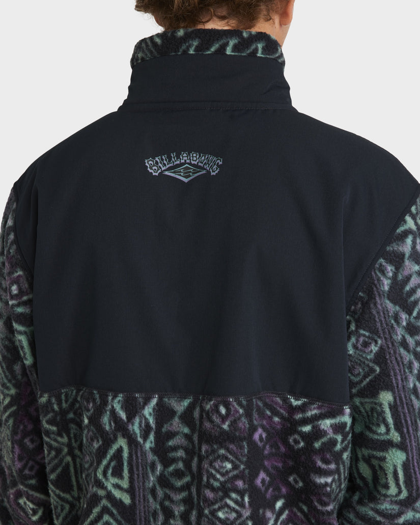 Mens Boundary Re-Issue Mock Neck Fleece Pullover