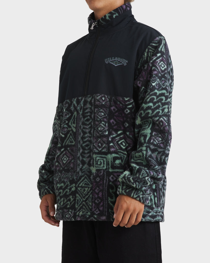 Mens Boundary Re-Issue Mock Neck Fleece Pullover