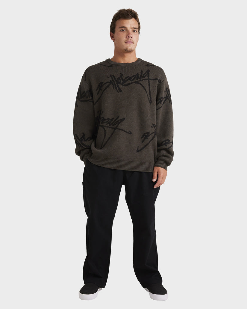 Mens All Over Sweater