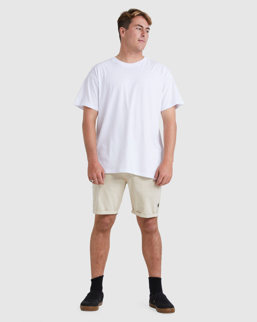 Mens Wave Wash Twill Shorts